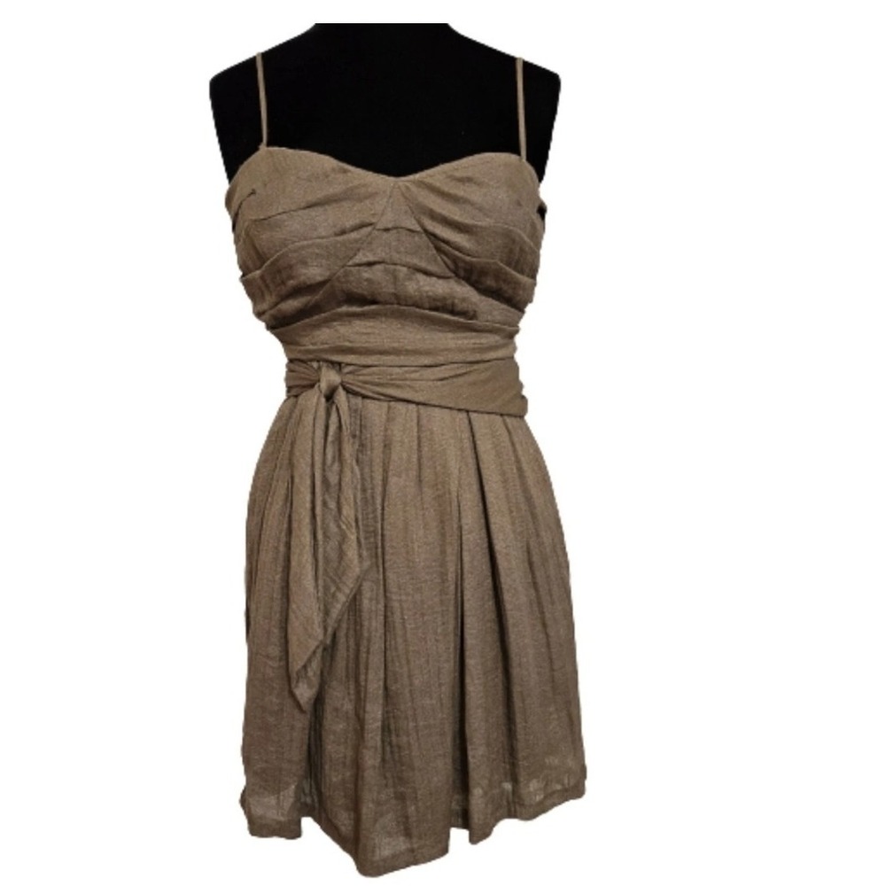 MM Couture by Miss‎ Me Olive Green Metallic Mini Dress Small S Date Night